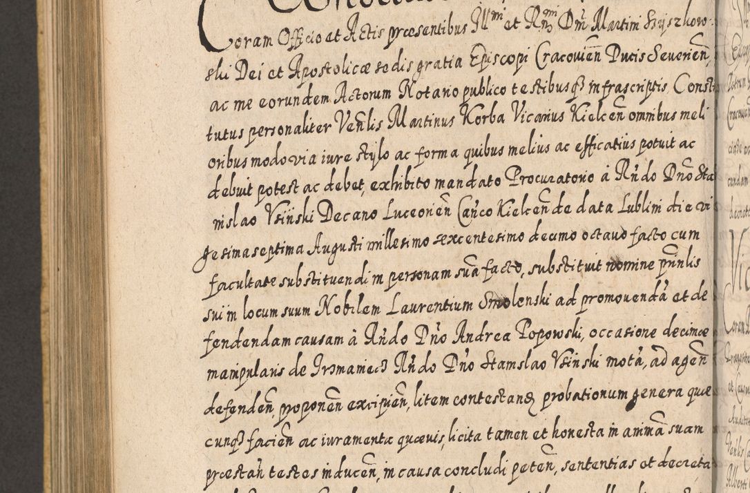 Zdjęcie nr 915 dla obiektu archiwalnego: Acta actorum, causarum spiritualium, civilium, criminalium, obligationum, cessionum, decimarum, testamentorum R. D. Martini Szyszkowski, episcopi Cracoviensis, ducis Severiensis in annis 1617 - 1619. Tomus primus.