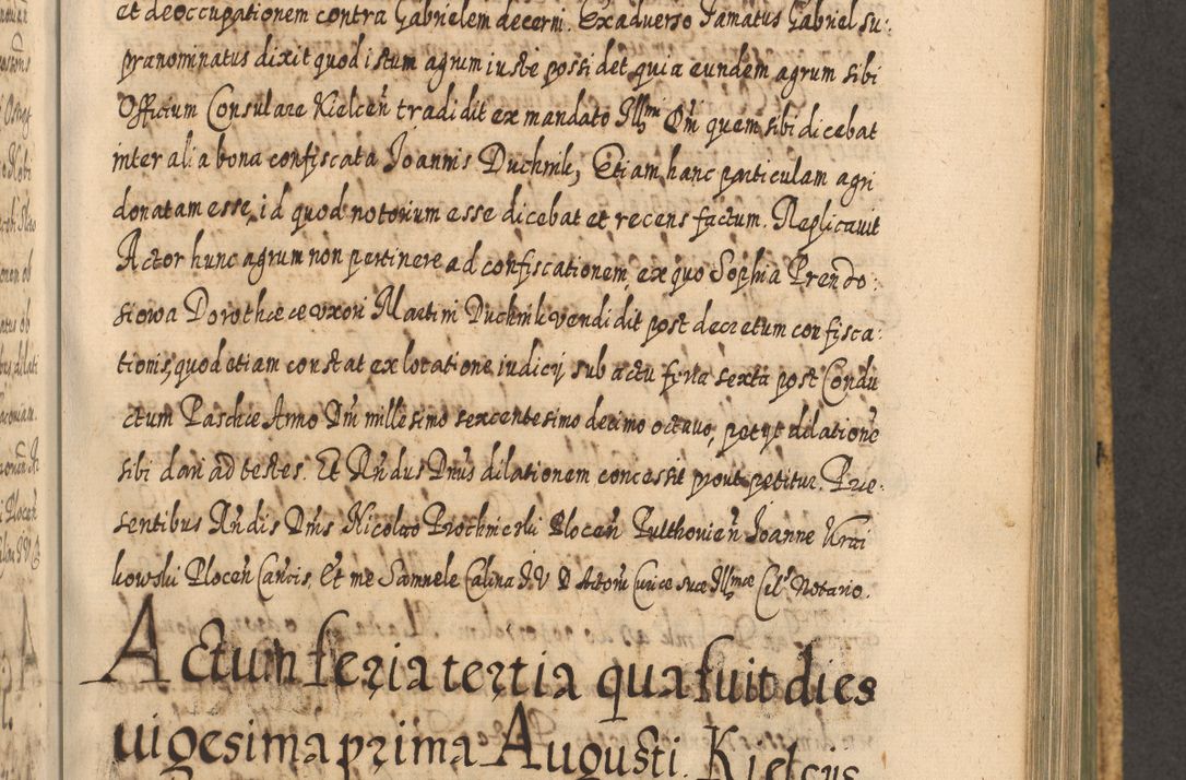 Zdjęcie nr 884 dla obiektu archiwalnego: Acta actorum, causarum spiritualium, civilium, criminalium, obligationum, cessionum, decimarum, testamentorum R. D. Martini Szyszkowski, episcopi Cracoviensis, ducis Severiensis in annis 1617 - 1619. Tomus primus.