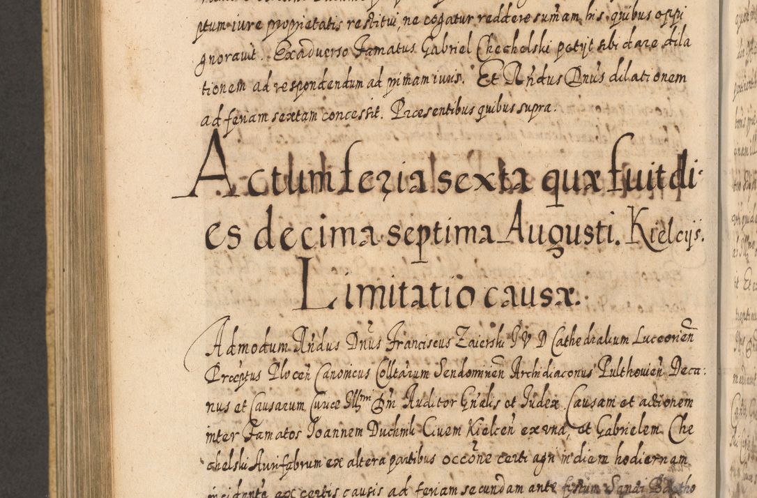 Zdjęcie nr 881 dla obiektu archiwalnego: Acta actorum, causarum spiritualium, civilium, criminalium, obligationum, cessionum, decimarum, testamentorum R. D. Martini Szyszkowski, episcopi Cracoviensis, ducis Severiensis in annis 1617 - 1619. Tomus primus.