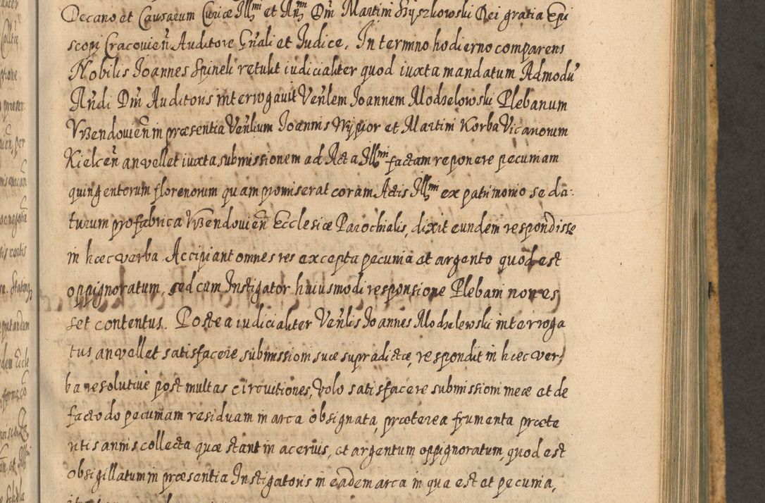 Zdjęcie nr 878 dla obiektu archiwalnego: Acta actorum, causarum spiritualium, civilium, criminalium, obligationum, cessionum, decimarum, testamentorum R. D. Martini Szyszkowski, episcopi Cracoviensis, ducis Severiensis in annis 1617 - 1619. Tomus primus.