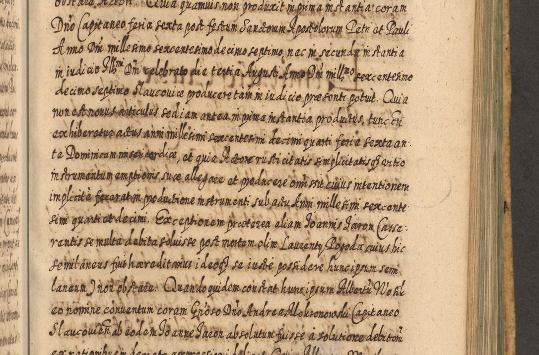 Zdjęcie nr 848 dla obiektu archiwalnego: Acta actorum, causarum spiritualium, civilium, criminalium, obligationum, cessionum, decimarum, testamentorum R. D. Martini Szyszkowski, episcopi Cracoviensis, ducis Severiensis in annis 1617 - 1619. Tomus primus.