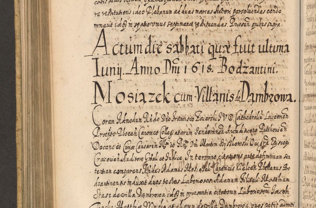 Zdjęcie nr 813 dla obiektu archiwalnego: Acta actorum, causarum spiritualium, civilium, criminalium, obligationum, cessionum, decimarum, testamentorum R. D. Martini Szyszkowski, episcopi Cracoviensis, ducis Severiensis in annis 1617 - 1619. Tomus primus.