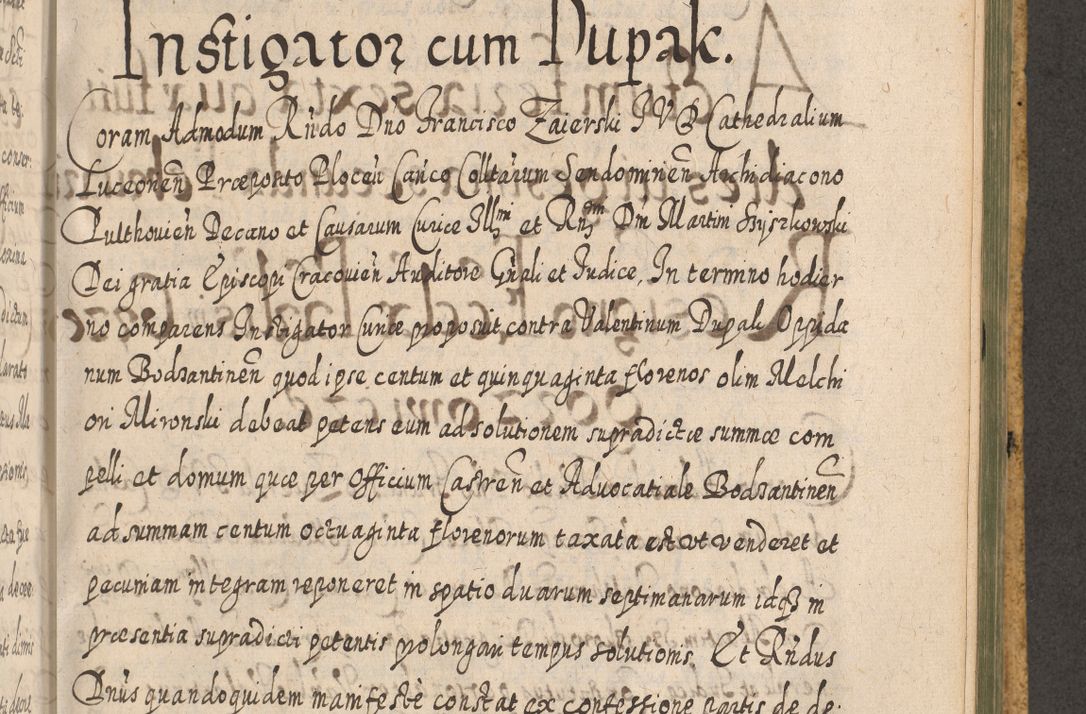 Zdjęcie nr 1201 dla obiektu archiwalnego: Acta actorum, causarum spiritualium, civilium, criminalium, obligationum, cessionum, decimarum, testamentorum R. D. Martini Szyszkowski, episcopi Cracoviensis, ducis Severiensis in annis 1617 - 1619. Tomus primus.