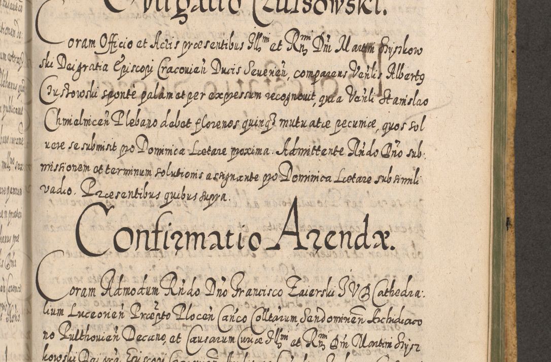 Zdjęcie nr 1175 dla obiektu archiwalnego: Acta actorum, causarum spiritualium, civilium, criminalium, obligationum, cessionum, decimarum, testamentorum R. D. Martini Szyszkowski, episcopi Cracoviensis, ducis Severiensis in annis 1617 - 1619. Tomus primus.