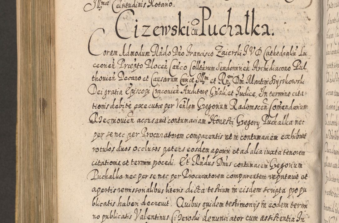 Zdjęcie nr 1160 dla obiektu archiwalnego: Acta actorum, causarum spiritualium, civilium, criminalium, obligationum, cessionum, decimarum, testamentorum R. D. Martini Szyszkowski, episcopi Cracoviensis, ducis Severiensis in annis 1617 - 1619. Tomus primus.
