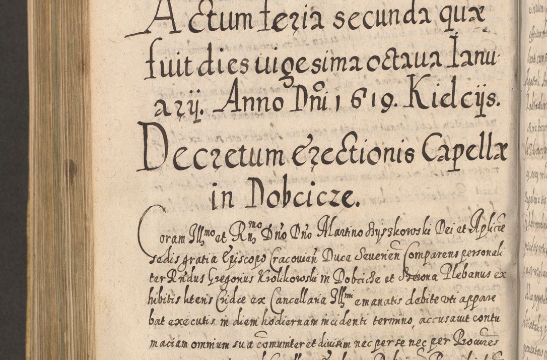 Zdjęcie nr 1154 dla obiektu archiwalnego: Acta actorum, causarum spiritualium, civilium, criminalium, obligationum, cessionum, decimarum, testamentorum R. D. Martini Szyszkowski, episcopi Cracoviensis, ducis Severiensis in annis 1617 - 1619. Tomus primus.