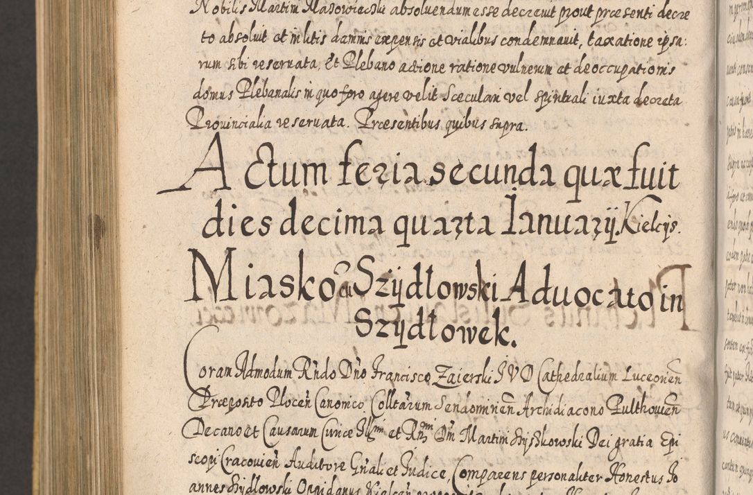 Zdjęcie nr 1138 dla obiektu archiwalnego: Acta actorum, causarum spiritualium, civilium, criminalium, obligationum, cessionum, decimarum, testamentorum R. D. Martini Szyszkowski, episcopi Cracoviensis, ducis Severiensis in annis 1617 - 1619. Tomus primus.