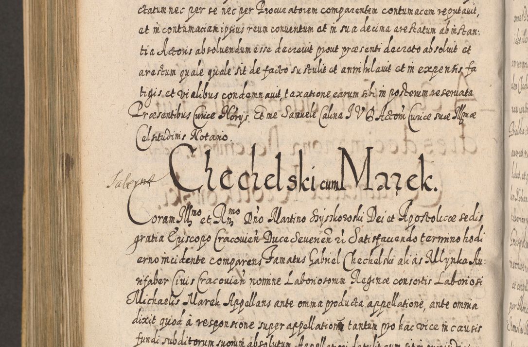 Zdjęcie nr 1126 dla obiektu archiwalnego: Acta actorum, causarum spiritualium, civilium, criminalium, obligationum, cessionum, decimarum, testamentorum R. D. Martini Szyszkowski, episcopi Cracoviensis, ducis Severiensis in annis 1617 - 1619. Tomus primus.