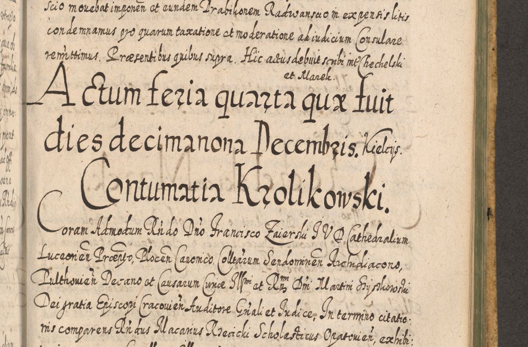 Zdjęcie nr 1125 dla obiektu archiwalnego: Acta actorum, causarum spiritualium, civilium, criminalium, obligationum, cessionum, decimarum, testamentorum R. D. Martini Szyszkowski, episcopi Cracoviensis, ducis Severiensis in annis 1617 - 1619. Tomus primus.