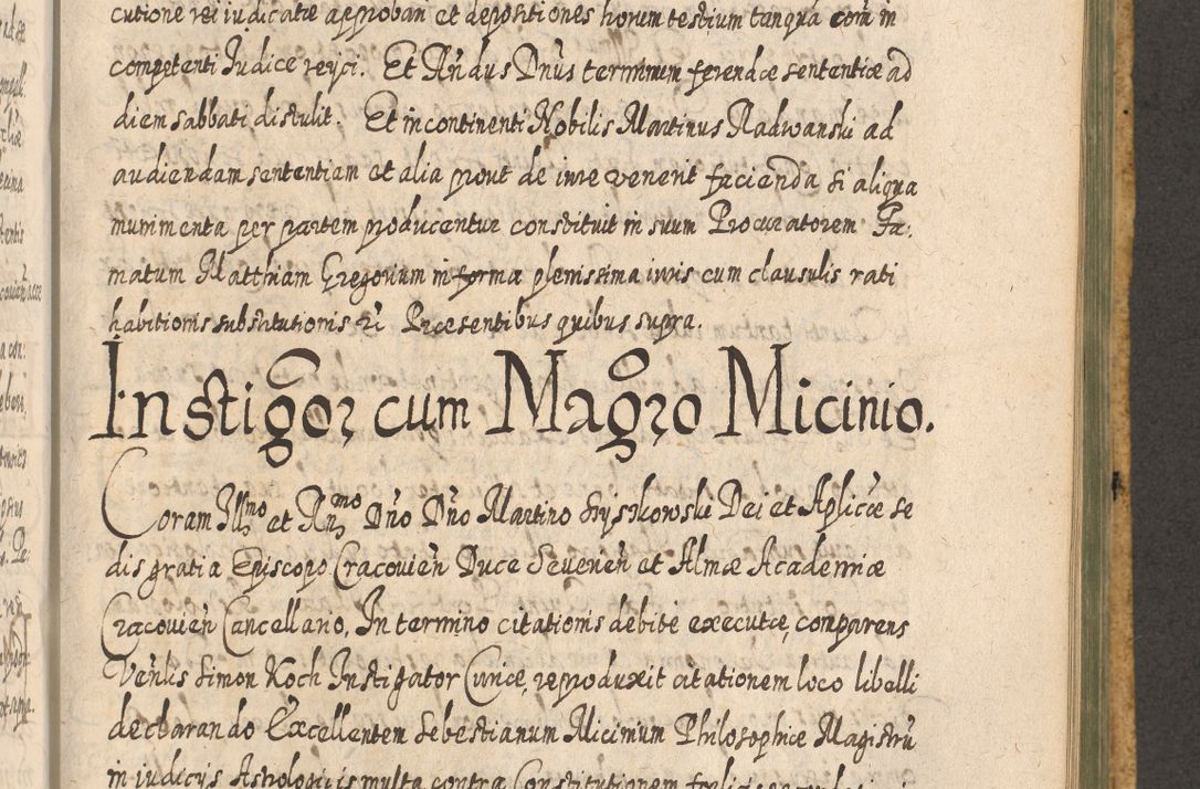 Zdjęcie nr 1113 dla obiektu archiwalnego: Acta actorum, causarum spiritualium, civilium, criminalium, obligationum, cessionum, decimarum, testamentorum R. D. Martini Szyszkowski, episcopi Cracoviensis, ducis Severiensis in annis 1617 - 1619. Tomus primus.