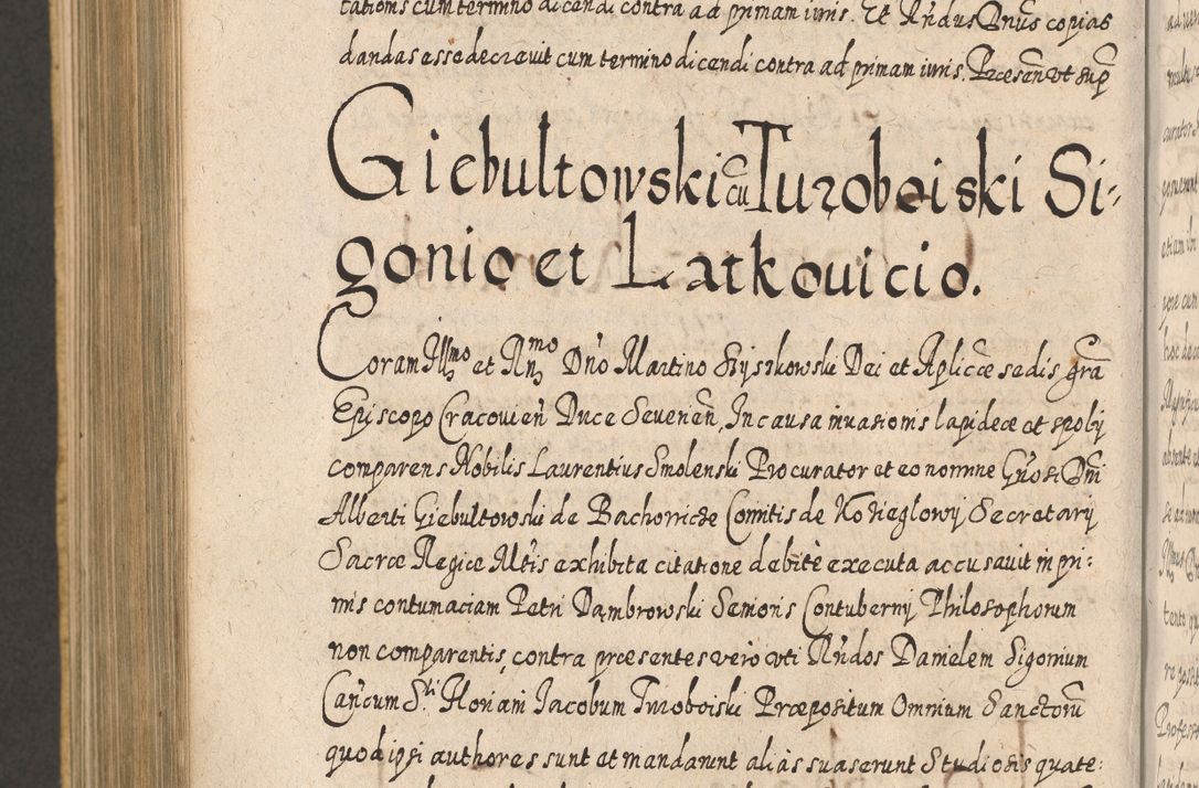 Zdjęcie nr 1024 dla obiektu archiwalnego: Acta actorum, causarum spiritualium, civilium, criminalium, obligationum, cessionum, decimarum, testamentorum R. D. Martini Szyszkowski, episcopi Cracoviensis, ducis Severiensis in annis 1617 - 1619. Tomus primus.