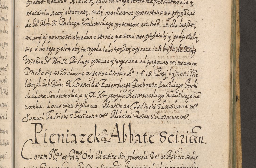 Zdjęcie nr 1019 dla obiektu archiwalnego: Acta actorum, causarum spiritualium, civilium, criminalium, obligationum, cessionum, decimarum, testamentorum R. D. Martini Szyszkowski, episcopi Cracoviensis, ducis Severiensis in annis 1617 - 1619. Tomus primus.
