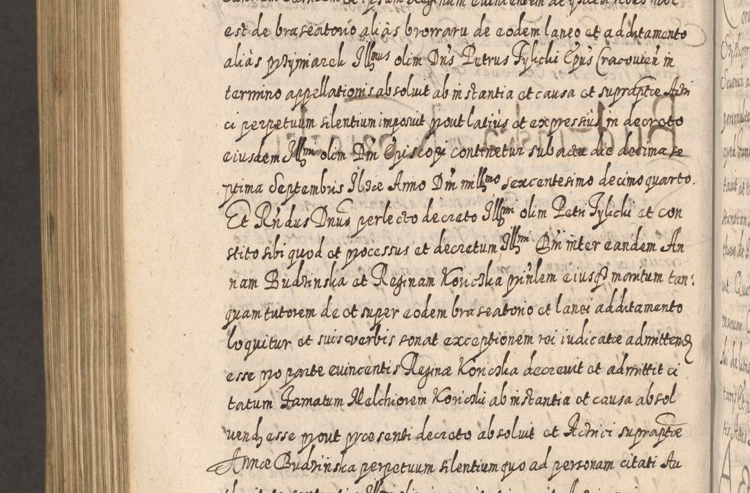 Zdjęcie nr 1396 dla obiektu archiwalnego: Acta actorum, causarum spiritualium, civilium, criminalium, obligationum, cessionum, decimarum, testamentorum R. D. Martini Szyszkowski, episcopi Cracoviensis, ducis Severiensis in annis 1617 - 1619. Tomus primus.