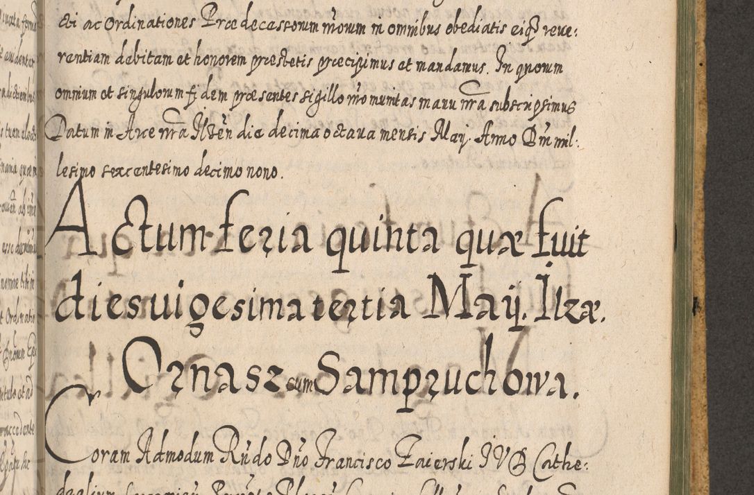 Zdjęcie nr 1305 dla obiektu archiwalnego: Acta actorum, causarum spiritualium, civilium, criminalium, obligationum, cessionum, decimarum, testamentorum R. D. Martini Szyszkowski, episcopi Cracoviensis, ducis Severiensis in annis 1617 - 1619. Tomus primus.