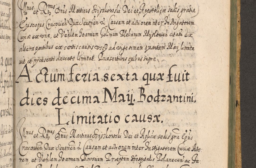 Zdjęcie nr 1297 dla obiektu archiwalnego: Acta actorum, causarum spiritualium, civilium, criminalium, obligationum, cessionum, decimarum, testamentorum R. D. Martini Szyszkowski, episcopi Cracoviensis, ducis Severiensis in annis 1617 - 1619. Tomus primus.