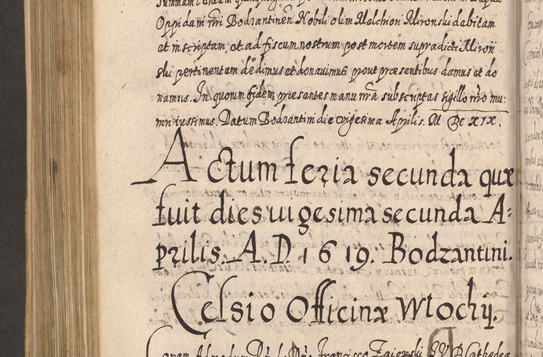 Zdjęcie nr 1284 dla obiektu archiwalnego: Acta actorum, causarum spiritualium, civilium, criminalium, obligationum, cessionum, decimarum, testamentorum R. D. Martini Szyszkowski, episcopi Cracoviensis, ducis Severiensis in annis 1617 - 1619. Tomus primus.