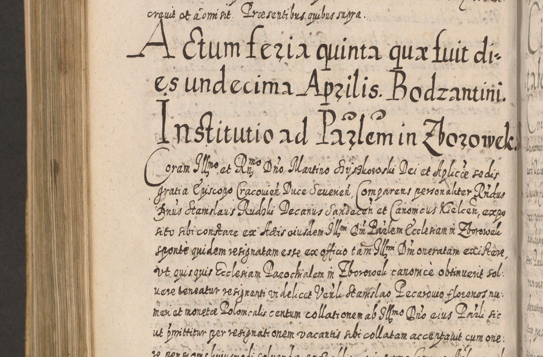 Zdjęcie nr 1248 dla obiektu archiwalnego: Acta actorum, causarum spiritualium, civilium, criminalium, obligationum, cessionum, decimarum, testamentorum R. D. Martini Szyszkowski, episcopi Cracoviensis, ducis Severiensis in annis 1617 - 1619. Tomus primus.
