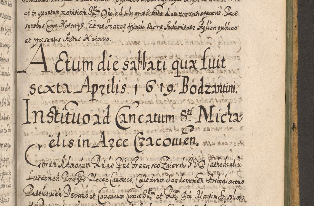 Zdjęcie nr 1233 dla obiektu archiwalnego: Acta actorum, causarum spiritualium, civilium, criminalium, obligationum, cessionum, decimarum, testamentorum R. D. Martini Szyszkowski, episcopi Cracoviensis, ducis Severiensis in annis 1617 - 1619. Tomus primus.