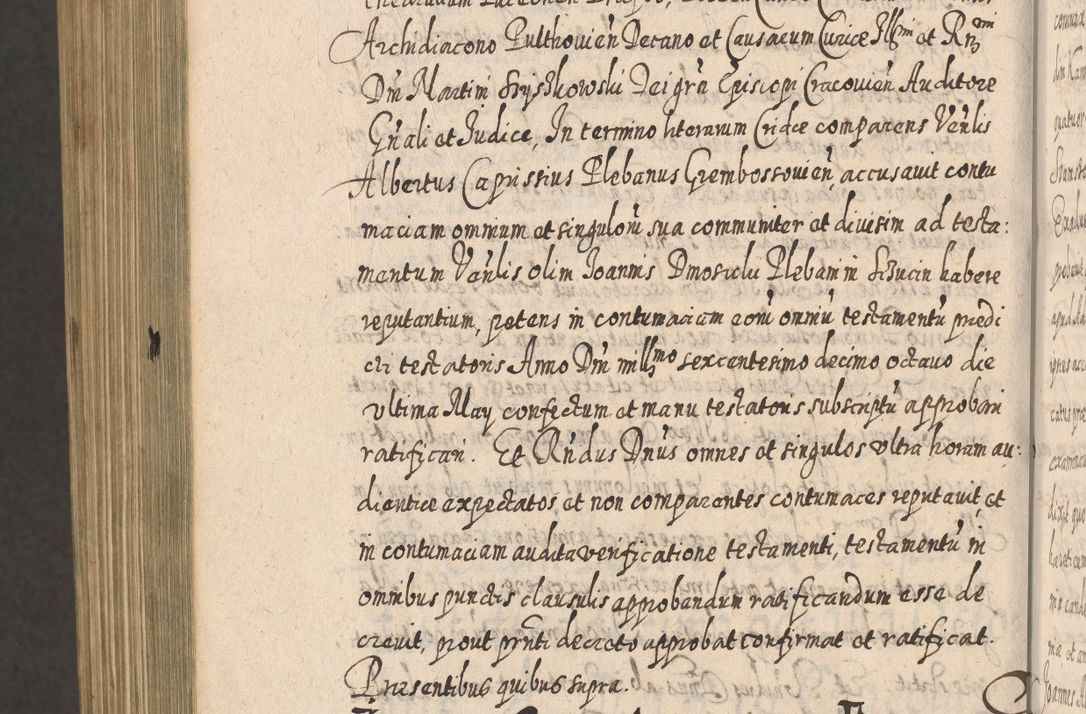 Zdjęcie nr 1593 dla obiektu archiwalnego: Acta actorum, causarum spiritualium, civilium, criminalium, obligationum, cessionum, decimarum, testamentorum R. D. Martini Szyszkowski, episcopi Cracoviensis, ducis Severiensis in annis 1617 - 1619. Tomus primus.