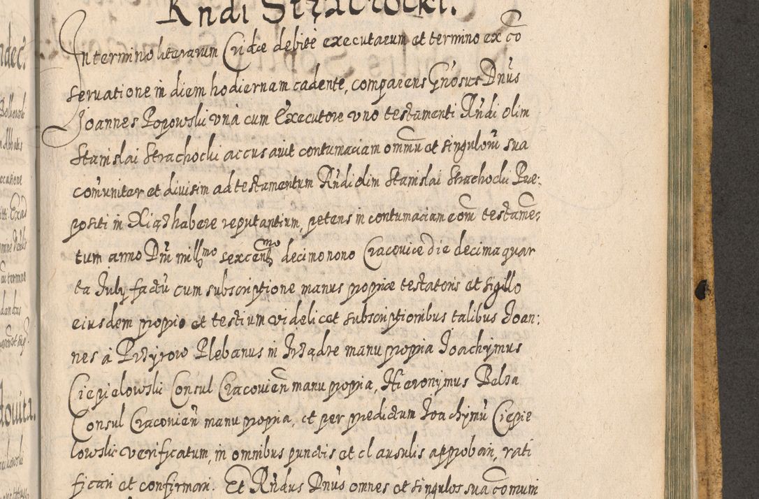 Zdjęcie nr 1582 dla obiektu archiwalnego: Acta actorum, causarum spiritualium, civilium, criminalium, obligationum, cessionum, decimarum, testamentorum R. D. Martini Szyszkowski, episcopi Cracoviensis, ducis Severiensis in annis 1617 - 1619. Tomus primus.