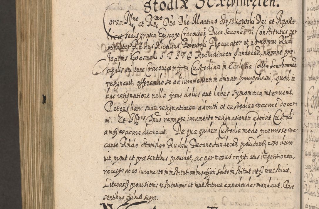 Zdjęcie nr 1559 dla obiektu archiwalnego: Acta actorum, causarum spiritualium, civilium, criminalium, obligationum, cessionum, decimarum, testamentorum R. D. Martini Szyszkowski, episcopi Cracoviensis, ducis Severiensis in annis 1617 - 1619. Tomus primus.