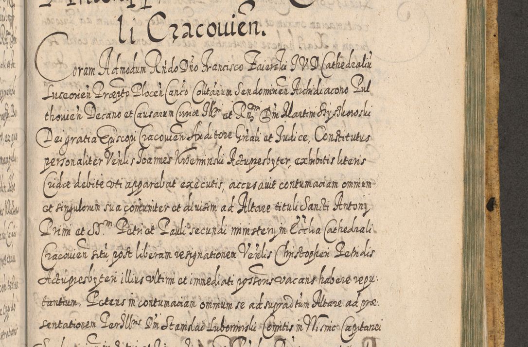 Zdjęcie nr 1556 dla obiektu archiwalnego: Acta actorum, causarum spiritualium, civilium, criminalium, obligationum, cessionum, decimarum, testamentorum R. D. Martini Szyszkowski, episcopi Cracoviensis, ducis Severiensis in annis 1617 - 1619. Tomus primus.
