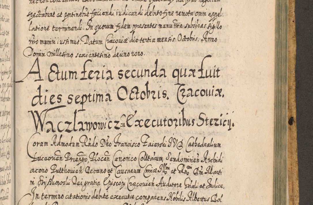 Zdjęcie nr 1548 dla obiektu archiwalnego: Acta actorum, causarum spiritualium, civilium, criminalium, obligationum, cessionum, decimarum, testamentorum R. D. Martini Szyszkowski, episcopi Cracoviensis, ducis Severiensis in annis 1617 - 1619. Tomus primus.