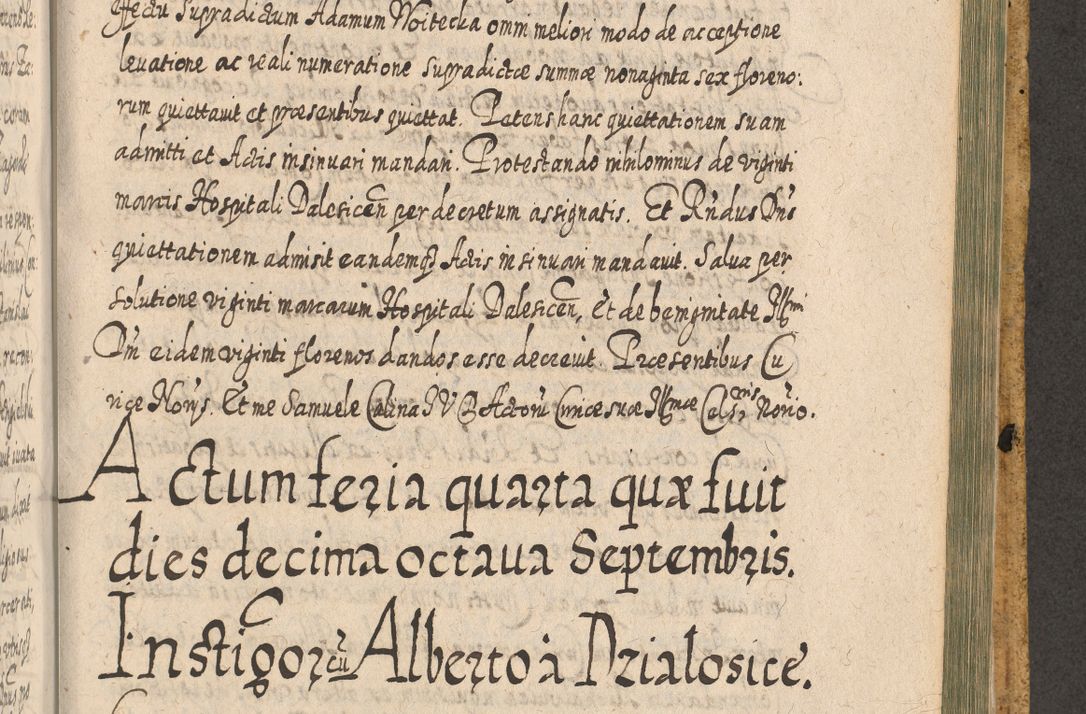 Zdjęcie nr 1514 dla obiektu archiwalnego: Acta actorum, causarum spiritualium, civilium, criminalium, obligationum, cessionum, decimarum, testamentorum R. D. Martini Szyszkowski, episcopi Cracoviensis, ducis Severiensis in annis 1617 - 1619. Tomus primus.