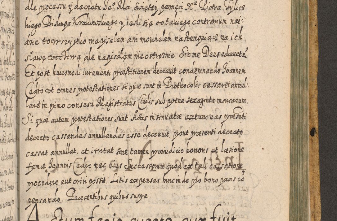 Zdjęcie nr 1488 dla obiektu archiwalnego: Acta actorum, causarum spiritualium, civilium, criminalium, obligationum, cessionum, decimarum, testamentorum R. D. Martini Szyszkowski, episcopi Cracoviensis, ducis Severiensis in annis 1617 - 1619. Tomus primus.
