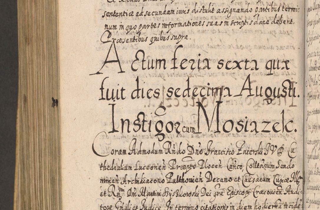 Zdjęcie nr 1479 dla obiektu archiwalnego: Acta actorum, causarum spiritualium, civilium, criminalium, obligationum, cessionum, decimarum, testamentorum R. D. Martini Szyszkowski, episcopi Cracoviensis, ducis Severiensis in annis 1617 - 1619. Tomus primus.