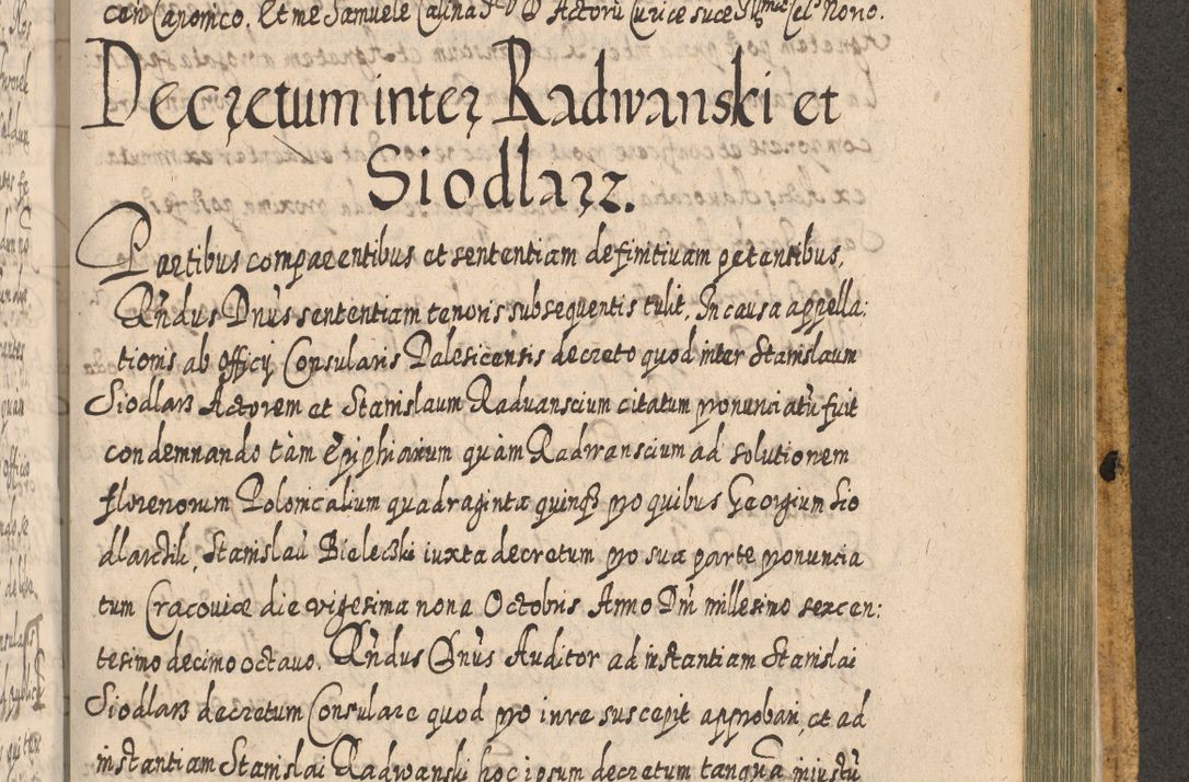 Zdjęcie nr 1476 dla obiektu archiwalnego: Acta actorum, causarum spiritualium, civilium, criminalium, obligationum, cessionum, decimarum, testamentorum R. D. Martini Szyszkowski, episcopi Cracoviensis, ducis Severiensis in annis 1617 - 1619. Tomus primus.