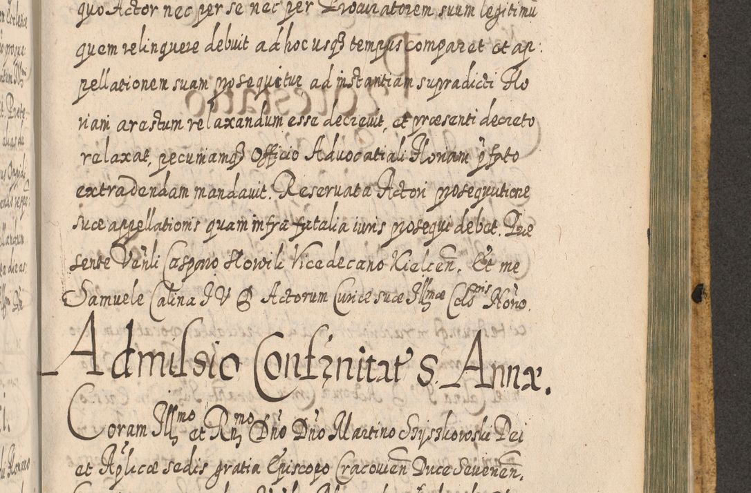 Zdjęcie nr 1460 dla obiektu archiwalnego: Acta actorum, causarum spiritualium, civilium, criminalium, obligationum, cessionum, decimarum, testamentorum R. D. Martini Szyszkowski, episcopi Cracoviensis, ducis Severiensis in annis 1617 - 1619. Tomus primus.
