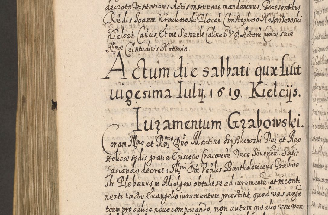 Zdjęcie nr 1451 dla obiektu archiwalnego: Acta actorum, causarum spiritualium, civilium, criminalium, obligationum, cessionum, decimarum, testamentorum R. D. Martini Szyszkowski, episcopi Cracoviensis, ducis Severiensis in annis 1617 - 1619. Tomus primus.