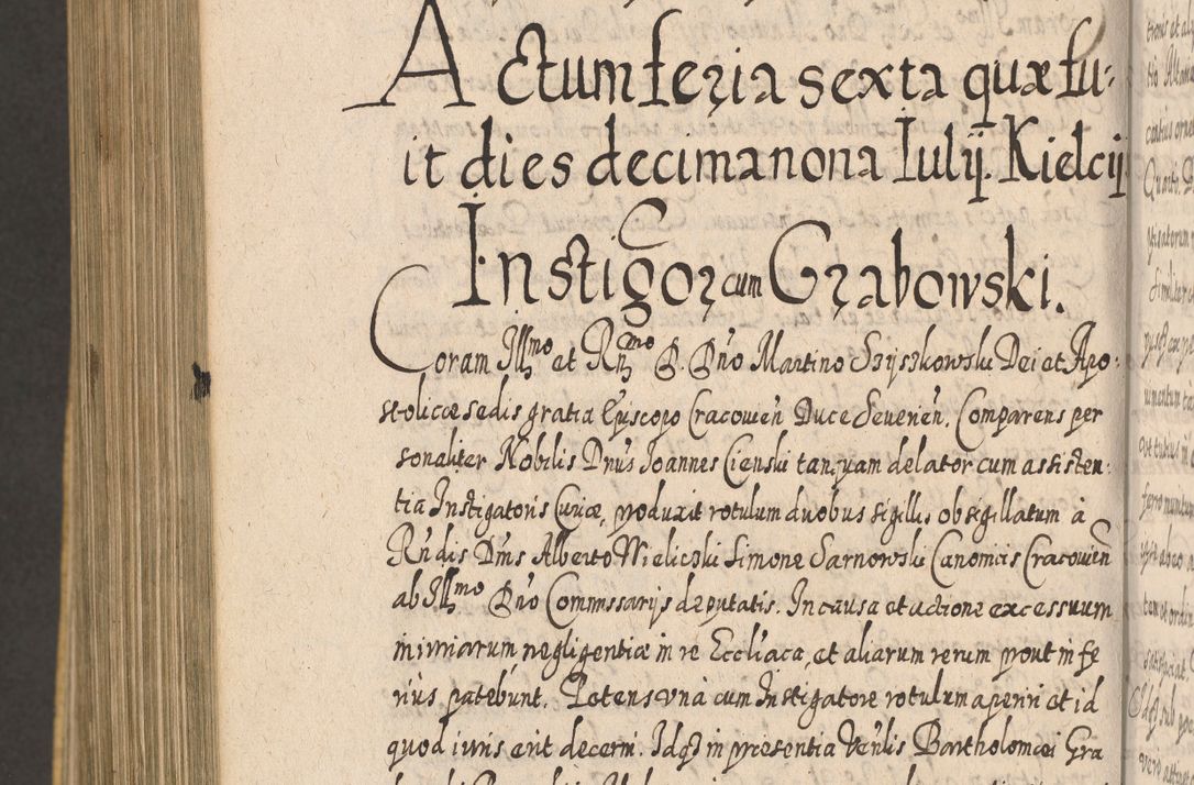 Zdjęcie nr 1447 dla obiektu archiwalnego: Acta actorum, causarum spiritualium, civilium, criminalium, obligationum, cessionum, decimarum, testamentorum R. D. Martini Szyszkowski, episcopi Cracoviensis, ducis Severiensis in annis 1617 - 1619. Tomus primus.