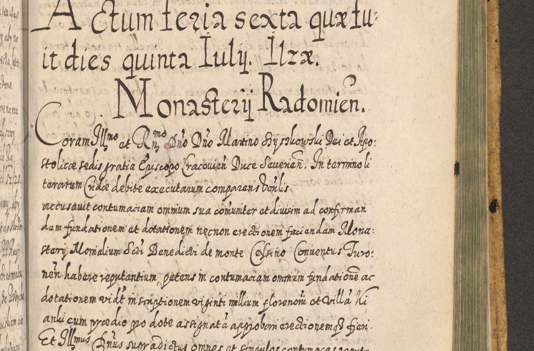 Zdjęcie nr 1440 dla obiektu archiwalnego: Acta actorum, causarum spiritualium, civilium, criminalium, obligationum, cessionum, decimarum, testamentorum R. D. Martini Szyszkowski, episcopi Cracoviensis, ducis Severiensis in annis 1617 - 1619. Tomus primus.