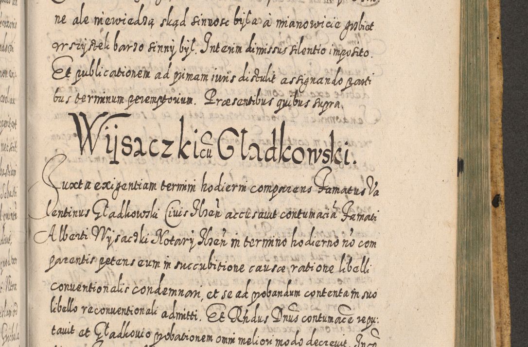 Zdjęcie nr 1424 dla obiektu archiwalnego: Acta actorum, causarum spiritualium, civilium, criminalium, obligationum, cessionum, decimarum, testamentorum R. D. Martini Szyszkowski, episcopi Cracoviensis, ducis Severiensis in annis 1617 - 1619. Tomus primus.