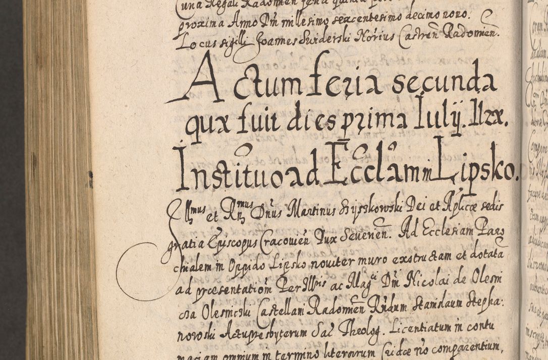 Zdjęcie nr 1421 dla obiektu archiwalnego: Acta actorum, causarum spiritualium, civilium, criminalium, obligationum, cessionum, decimarum, testamentorum R. D. Martini Szyszkowski, episcopi Cracoviensis, ducis Severiensis in annis 1617 - 1619. Tomus primus.