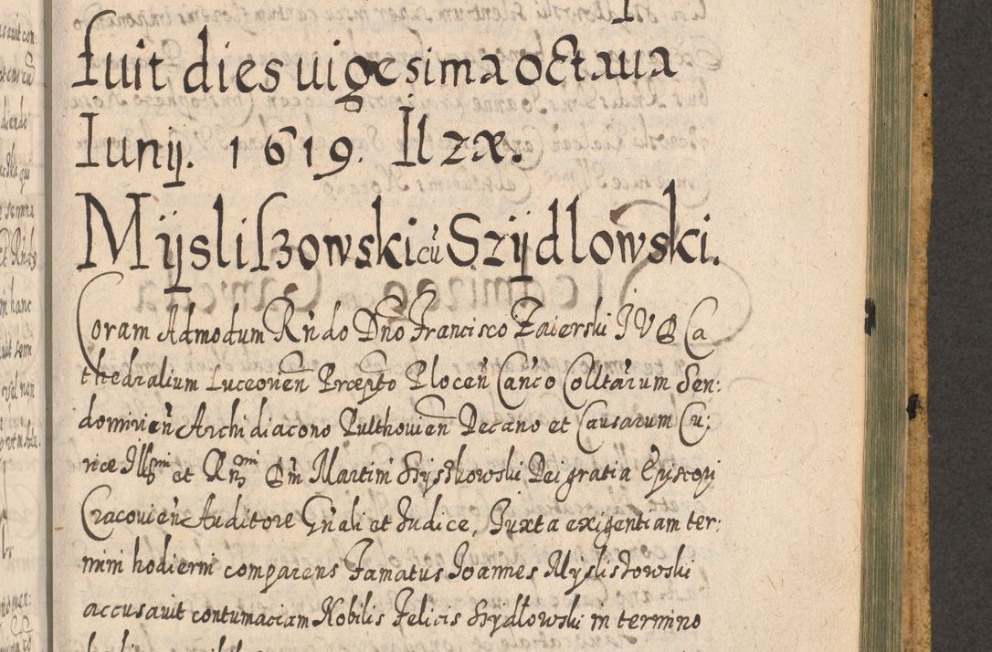Zdjęcie nr 1412 dla obiektu archiwalnego: Acta actorum, causarum spiritualium, civilium, criminalium, obligationum, cessionum, decimarum, testamentorum R. D. Martini Szyszkowski, episcopi Cracoviensis, ducis Severiensis in annis 1617 - 1619. Tomus primus.