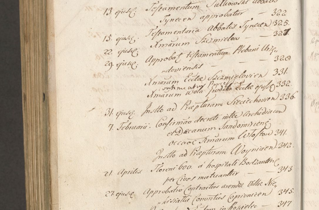 Zdjęcie nr 1741 dla obiektu archiwalnego: Acta actorum, causarum spiritualium, civilium, criminalium, obligationum, cessionum, decimarum, testamentorum R. D. Martini Szyszkowski, episcopi Cracoviensis, ducis Severiensis in annis 1617 - 1619. Tomus primus.