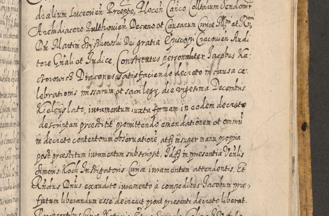 Zdjęcie nr 1718 dla obiektu archiwalnego: Acta actorum, causarum spiritualium, civilium, criminalium, obligationum, cessionum, decimarum, testamentorum R. D. Martini Szyszkowski, episcopi Cracoviensis, ducis Severiensis in annis 1617 - 1619. Tomus primus.
