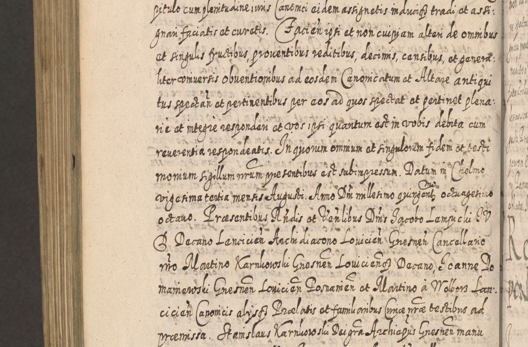 Zdjęcie nr 1713 dla obiektu archiwalnego: Acta actorum, causarum spiritualium, civilium, criminalium, obligationum, cessionum, decimarum, testamentorum R. D. Martini Szyszkowski, episcopi Cracoviensis, ducis Severiensis in annis 1617 - 1619. Tomus primus.