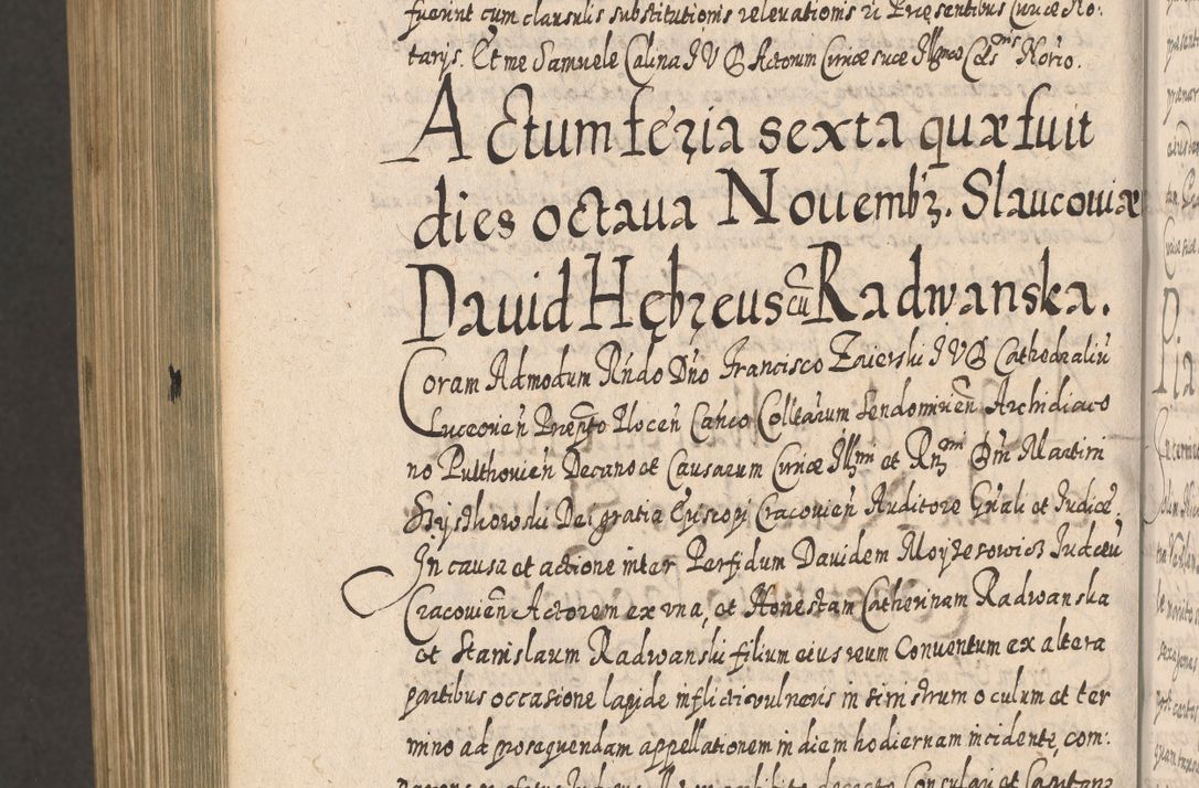 Zdjęcie nr 1619 dla obiektu archiwalnego: Acta actorum, causarum spiritualium, civilium, criminalium, obligationum, cessionum, decimarum, testamentorum R. D. Martini Szyszkowski, episcopi Cracoviensis, ducis Severiensis in annis 1617 - 1619. Tomus primus.