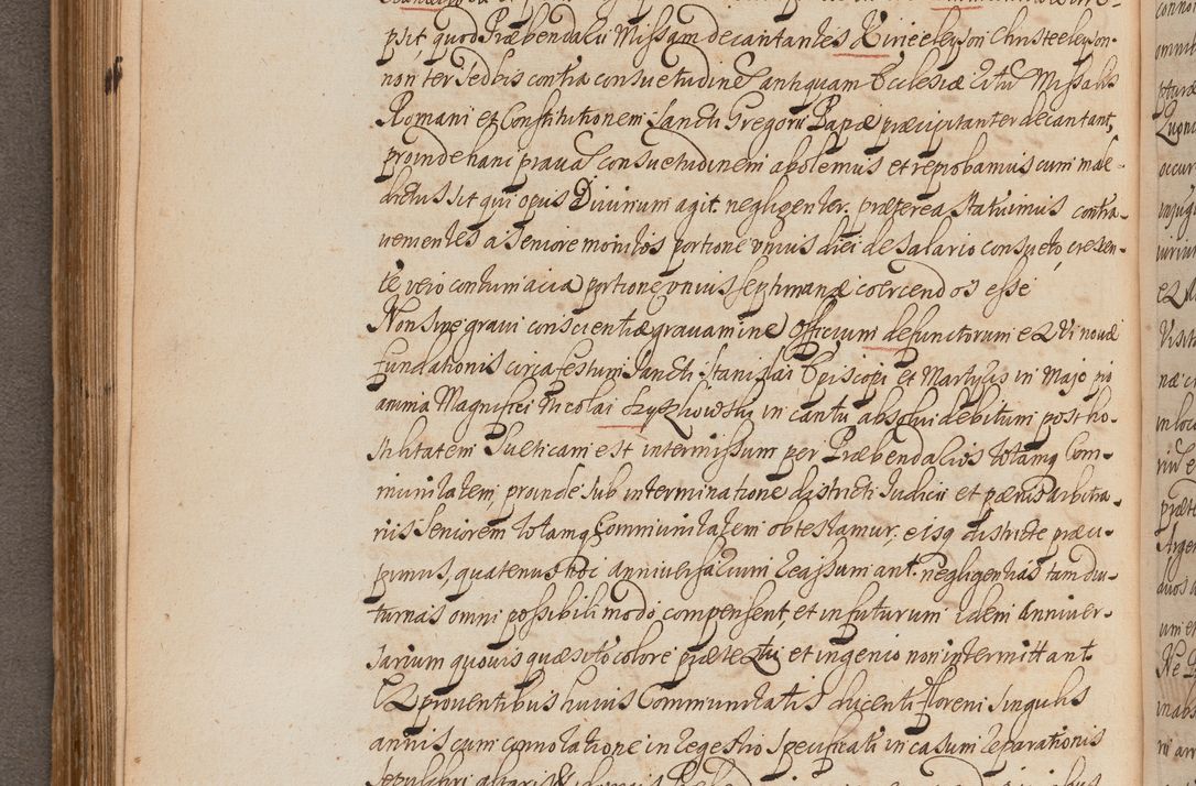 Zdjęcie nr 221 dla obiektu archiwalnego: In Nomine Domini Amen. ACTA VISITATIONIS. Externa sub Anno 1670 in Mense Julio incepta et in Augusto ac aliis Sequentibus eiusdem Anni mensibus per olim Illustrissimum ac Reverendissimum Dominum Andream Trzebicki Episcopum Cracoviensem in Cathedrali Ecclesia peractae, et successive per omnia et singula eiusdem Ecclesiae Sacella seu Capellas continuata atque ad hoc secundum volumen redacta et partim ob pestem Cracoviensem quadriennio grassantem partim ob alia legalia impedimenta quominus eadem Visitatio executa fuerit retardatae Demum morte praefati Illustrissimi et Reverendissimi Andreae Episcopi in Anno 1679 interveniente eadem Acta uti tam posthuma sub felici regimine Illustrissimi et Reverendissimi Domini Joannis Małachowski immediate in eundem Episcopatum succedentes ad effectum et finem executoris Authe. ordinaria in Anno 1682 sunt et fuerunt publicata, atque ideo illis omnibus et singulis quibus interest intimata.  VISITATIO Altarium Ecclesiae Cathedralis Cracoviensis infraspecificatorum circa translationem suorum ministeriorum et unionem Altaribus marmoreis ad quatuor columnas Ecclesiae sitis Anno Domini 1760 Die 17 Mensis Martij peracta. Perillustris Reverendissimus Dominus Hyacinthus Łopacki Canonicus Cathedralis et Archipresbyter Infulatus Cracoviensis Decanus Sandomiriensis a Celsissimo Illustrissimo Reverendissimo Domino Cajetano Ignatio Sołtyk Dei et Apostolicae Sedis Gratia Episcopo Cracoviensi Duce Severiae ad infrascripta delegatus per instrumentum tenoris sequentis ...