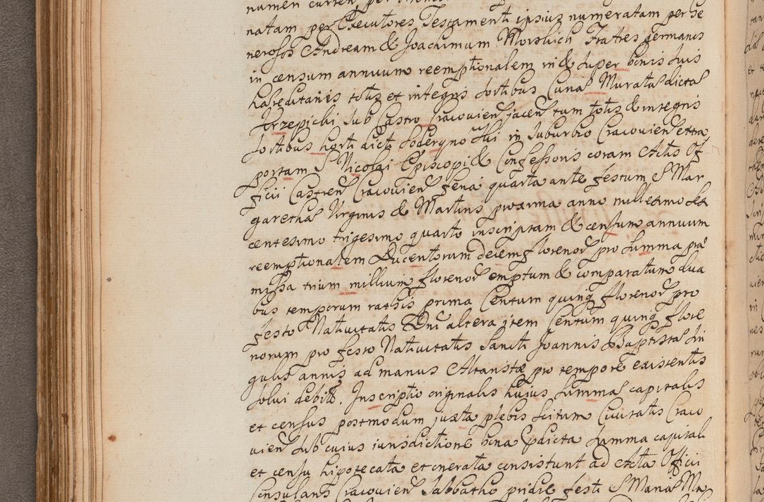 Zdjęcie nr 155 dla obiektu archiwalnego: In Nomine Domini Amen. ACTA VISITATIONIS. Externa sub Anno 1670 in Mense Julio incepta et in Augusto ac aliis Sequentibus eiusdem Anni mensibus per olim Illustrissimum ac Reverendissimum Dominum Andream Trzebicki Episcopum Cracoviensem in Cathedrali Ecclesia peractae, et successive per omnia et singula eiusdem Ecclesiae Sacella seu Capellas continuata atque ad hoc secundum volumen redacta et partim ob pestem Cracoviensem quadriennio grassantem partim ob alia legalia impedimenta quominus eadem Visitatio executa fuerit retardatae Demum morte praefati Illustrissimi et Reverendissimi Andreae Episcopi in Anno 1679 interveniente eadem Acta uti tam posthuma sub felici regimine Illustrissimi et Reverendissimi Domini Joannis Małachowski immediate in eundem Episcopatum succedentes ad effectum et finem executoris Authe. ordinaria in Anno 1682 sunt et fuerunt publicata, atque ideo illis omnibus et singulis quibus interest intimata.  VISITATIO Altarium Ecclesiae Cathedralis Cracoviensis infraspecificatorum circa translationem suorum ministeriorum et unionem Altaribus marmoreis ad quatuor columnas Ecclesiae sitis Anno Domini 1760 Die 17 Mensis Martij peracta. Perillustris Reverendissimus Dominus Hyacinthus Łopacki Canonicus Cathedralis et Archipresbyter Infulatus Cracoviensis Decanus Sandomiriensis a Celsissimo Illustrissimo Reverendissimo Domino Cajetano Ignatio Sołtyk Dei et Apostolicae Sedis Gratia Episcopo Cracoviensi Duce Severiae ad infrascripta delegatus per instrumentum tenoris sequentis ...