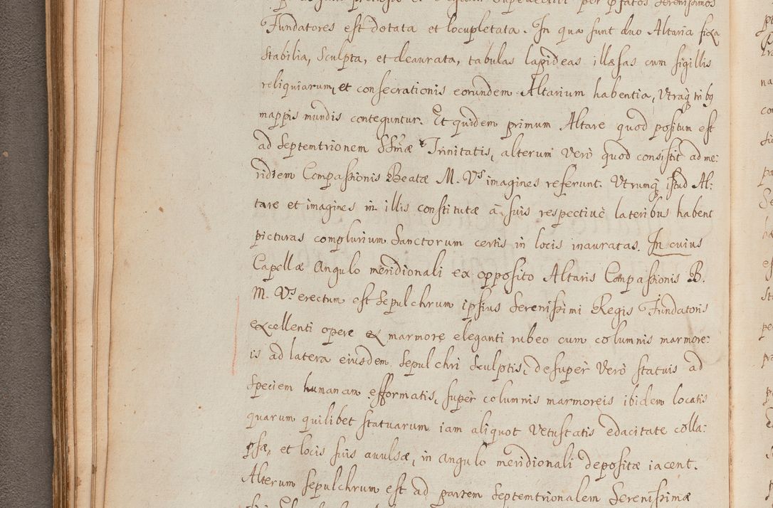 Zdjęcie nr 98 dla obiektu archiwalnego: In Nomine Domini Amen. ACTA VISITATIONIS. Externa sub Anno 1670 in Mense Julio incepta et in Augusto ac aliis Sequentibus eiusdem Anni mensibus per olim Illustrissimum ac Reverendissimum Dominum Andream Trzebicki Episcopum Cracoviensem in Cathedrali Ecclesia peractae, et successive per omnia et singula eiusdem Ecclesiae Sacella seu Capellas continuata atque ad hoc secundum volumen redacta et partim ob pestem Cracoviensem quadriennio grassantem partim ob alia legalia impedimenta quominus eadem Visitatio executa fuerit retardatae Demum morte praefati Illustrissimi et Reverendissimi Andreae Episcopi in Anno 1679 interveniente eadem Acta uti tam posthuma sub felici regimine Illustrissimi et Reverendissimi Domini Joannis Małachowski immediate in eundem Episcopatum succedentes ad effectum et finem executoris Authe. ordinaria in Anno 1682 sunt et fuerunt publicata, atque ideo illis omnibus et singulis quibus interest intimata.  VISITATIO Altarium Ecclesiae Cathedralis Cracoviensis infraspecificatorum circa translationem suorum ministeriorum et unionem Altaribus marmoreis ad quatuor columnas Ecclesiae sitis Anno Domini 1760 Die 17 Mensis Martij peracta. Perillustris Reverendissimus Dominus Hyacinthus Łopacki Canonicus Cathedralis et Archipresbyter Infulatus Cracoviensis Decanus Sandomiriensis a Celsissimo Illustrissimo Reverendissimo Domino Cajetano Ignatio Sołtyk Dei et Apostolicae Sedis Gratia Episcopo Cracoviensi Duce Severiae ad infrascripta delegatus per instrumentum tenoris sequentis ...