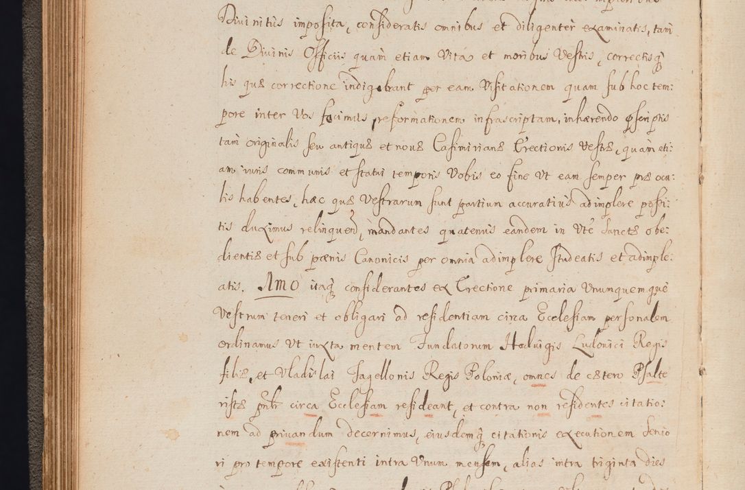 Zdjęcie nr 78 dla obiektu archiwalnego: In Nomine Domini Amen. ACTA VISITATIONIS. Externa sub Anno 1670 in Mense Julio incepta et in Augusto ac aliis Sequentibus eiusdem Anni mensibus per olim Illustrissimum ac Reverendissimum Dominum Andream Trzebicki Episcopum Cracoviensem in Cathedrali Ecclesia peractae, et successive per omnia et singula eiusdem Ecclesiae Sacella seu Capellas continuata atque ad hoc secundum volumen redacta et partim ob pestem Cracoviensem quadriennio grassantem partim ob alia legalia impedimenta quominus eadem Visitatio executa fuerit retardatae Demum morte praefati Illustrissimi et Reverendissimi Andreae Episcopi in Anno 1679 interveniente eadem Acta uti tam posthuma sub felici regimine Illustrissimi et Reverendissimi Domini Joannis Małachowski immediate in eundem Episcopatum succedentes ad effectum et finem executoris Authe. ordinaria in Anno 1682 sunt et fuerunt publicata, atque ideo illis omnibus et singulis quibus interest intimata.  VISITATIO Altarium Ecclesiae Cathedralis Cracoviensis infraspecificatorum circa translationem suorum ministeriorum et unionem Altaribus marmoreis ad quatuor columnas Ecclesiae sitis Anno Domini 1760 Die 17 Mensis Martij peracta. Perillustris Reverendissimus Dominus Hyacinthus Łopacki Canonicus Cathedralis et Archipresbyter Infulatus Cracoviensis Decanus Sandomiriensis a Celsissimo Illustrissimo Reverendissimo Domino Cajetano Ignatio Sołtyk Dei et Apostolicae Sedis Gratia Episcopo Cracoviensi Duce Severiae ad infrascripta delegatus per instrumentum tenoris sequentis ...