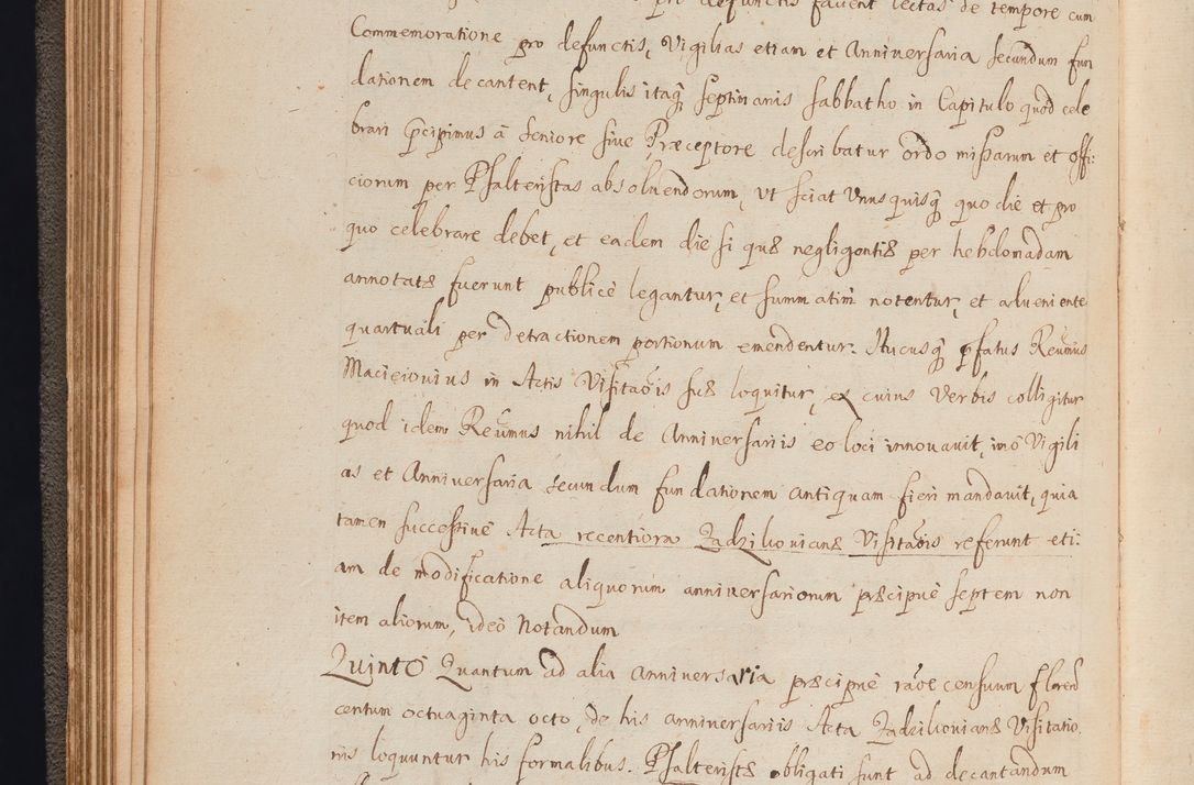 Zdjęcie nr 73 dla obiektu archiwalnego: In Nomine Domini Amen. ACTA VISITATIONIS. Externa sub Anno 1670 in Mense Julio incepta et in Augusto ac aliis Sequentibus eiusdem Anni mensibus per olim Illustrissimum ac Reverendissimum Dominum Andream Trzebicki Episcopum Cracoviensem in Cathedrali Ecclesia peractae, et successive per omnia et singula eiusdem Ecclesiae Sacella seu Capellas continuata atque ad hoc secundum volumen redacta et partim ob pestem Cracoviensem quadriennio grassantem partim ob alia legalia impedimenta quominus eadem Visitatio executa fuerit retardatae Demum morte praefati Illustrissimi et Reverendissimi Andreae Episcopi in Anno 1679 interveniente eadem Acta uti tam posthuma sub felici regimine Illustrissimi et Reverendissimi Domini Joannis Małachowski immediate in eundem Episcopatum succedentes ad effectum et finem executoris Authe. ordinaria in Anno 1682 sunt et fuerunt publicata, atque ideo illis omnibus et singulis quibus interest intimata.  VISITATIO Altarium Ecclesiae Cathedralis Cracoviensis infraspecificatorum circa translationem suorum ministeriorum et unionem Altaribus marmoreis ad quatuor columnas Ecclesiae sitis Anno Domini 1760 Die 17 Mensis Martij peracta. Perillustris Reverendissimus Dominus Hyacinthus Łopacki Canonicus Cathedralis et Archipresbyter Infulatus Cracoviensis Decanus Sandomiriensis a Celsissimo Illustrissimo Reverendissimo Domino Cajetano Ignatio Sołtyk Dei et Apostolicae Sedis Gratia Episcopo Cracoviensi Duce Severiae ad infrascripta delegatus per instrumentum tenoris sequentis ...