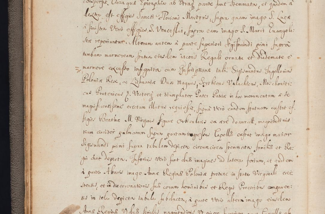 Zdjęcie nr 35 dla obiektu archiwalnego: In Nomine Domini Amen. ACTA VISITATIONIS. Externa sub Anno 1670 in Mense Julio incepta et in Augusto ac aliis Sequentibus eiusdem Anni mensibus per olim Illustrissimum ac Reverendissimum Dominum Andream Trzebicki Episcopum Cracoviensem in Cathedrali Ecclesia peractae, et successive per omnia et singula eiusdem Ecclesiae Sacella seu Capellas continuata atque ad hoc secundum volumen redacta et partim ob pestem Cracoviensem quadriennio grassantem partim ob alia legalia impedimenta quominus eadem Visitatio executa fuerit retardatae Demum morte praefati Illustrissimi et Reverendissimi Andreae Episcopi in Anno 1679 interveniente eadem Acta uti tam posthuma sub felici regimine Illustrissimi et Reverendissimi Domini Joannis Małachowski immediate in eundem Episcopatum succedentes ad effectum et finem executoris Authe. ordinaria in Anno 1682 sunt et fuerunt publicata, atque ideo illis omnibus et singulis quibus interest intimata.  VISITATIO Altarium Ecclesiae Cathedralis Cracoviensis infraspecificatorum circa translationem suorum ministeriorum et unionem Altaribus marmoreis ad quatuor columnas Ecclesiae sitis Anno Domini 1760 Die 17 Mensis Martij peracta. Perillustris Reverendissimus Dominus Hyacinthus Łopacki Canonicus Cathedralis et Archipresbyter Infulatus Cracoviensis Decanus Sandomiriensis a Celsissimo Illustrissimo Reverendissimo Domino Cajetano Ignatio Sołtyk Dei et Apostolicae Sedis Gratia Episcopo Cracoviensi Duce Severiae ad infrascripta delegatus per instrumentum tenoris sequentis ...