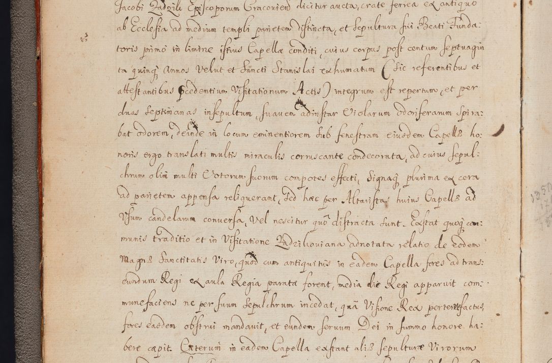 Zdjęcie nr 17 dla obiektu archiwalnego: In Nomine Domini Amen. ACTA VISITATIONIS. Externa sub Anno 1670 in Mense Julio incepta et in Augusto ac aliis Sequentibus eiusdem Anni mensibus per olim Illustrissimum ac Reverendissimum Dominum Andream Trzebicki Episcopum Cracoviensem in Cathedrali Ecclesia peractae, et successive per omnia et singula eiusdem Ecclesiae Sacella seu Capellas continuata atque ad hoc secundum volumen redacta et partim ob pestem Cracoviensem quadriennio grassantem partim ob alia legalia impedimenta quominus eadem Visitatio executa fuerit retardatae Demum morte praefati Illustrissimi et Reverendissimi Andreae Episcopi in Anno 1679 interveniente eadem Acta uti tam posthuma sub felici regimine Illustrissimi et Reverendissimi Domini Joannis Małachowski immediate in eundem Episcopatum succedentes ad effectum et finem executoris Authe. ordinaria in Anno 1682 sunt et fuerunt publicata, atque ideo illis omnibus et singulis quibus interest intimata.  VISITATIO Altarium Ecclesiae Cathedralis Cracoviensis infraspecificatorum circa translationem suorum ministeriorum et unionem Altaribus marmoreis ad quatuor columnas Ecclesiae sitis Anno Domini 1760 Die 17 Mensis Martij peracta. Perillustris Reverendissimus Dominus Hyacinthus Łopacki Canonicus Cathedralis et Archipresbyter Infulatus Cracoviensis Decanus Sandomiriensis a Celsissimo Illustrissimo Reverendissimo Domino Cajetano Ignatio Sołtyk Dei et Apostolicae Sedis Gratia Episcopo Cracoviensi Duce Severiae ad infrascripta delegatus per instrumentum tenoris sequentis ...