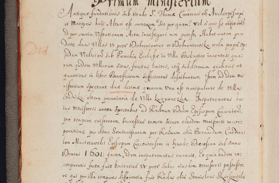 Zdjęcie nr 2 dla obiektu archiwalnego: In Nomine Domini Amen. ACTA VISITATIONIS. Externa sub Anno 1670 in Mense Julio incepta et in Augusto ac aliis Sequentibus eiusdem Anni mensibus per olim Illustrissimum ac Reverendissimum Dominum Andream Trzebicki Episcopum Cracoviensem in Cathedrali Ecclesia peractae, et successive per omnia et singula eiusdem Ecclesiae Sacella seu Capellas continuata atque ad hoc secundum volumen redacta et partim ob pestem Cracoviensem quadriennio grassantem partim ob alia legalia impedimenta quominus eadem Visitatio executa fuerit retardatae Demum morte praefati Illustrissimi et Reverendissimi Andreae Episcopi in Anno 1679 interveniente eadem Acta uti tam posthuma sub felici regimine Illustrissimi et Reverendissimi Domini Joannis Małachowski immediate in eundem Episcopatum succedentes ad effectum et finem executoris Authe. ordinaria in Anno 1682 sunt et fuerunt publicata, atque ideo illis omnibus et singulis quibus interest intimata.  VISITATIO Altarium Ecclesiae Cathedralis Cracoviensis infraspecificatorum circa translationem suorum ministeriorum et unionem Altaribus marmoreis ad quatuor columnas Ecclesiae sitis Anno Domini 1760 Die 17 Mensis Martij peracta. Perillustris Reverendissimus Dominus Hyacinthus Łopacki Canonicus Cathedralis et Archipresbyter Infulatus Cracoviensis Decanus Sandomiriensis a Celsissimo Illustrissimo Reverendissimo Domino Cajetano Ignatio Sołtyk Dei et Apostolicae Sedis Gratia Episcopo Cracoviensi Duce Severiae ad infrascripta delegatus per instrumentum tenoris sequentis ...